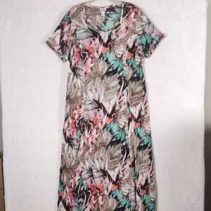 Vicki Wayne Women's Tropical Resort Beach Maxi Dress Size XL‎